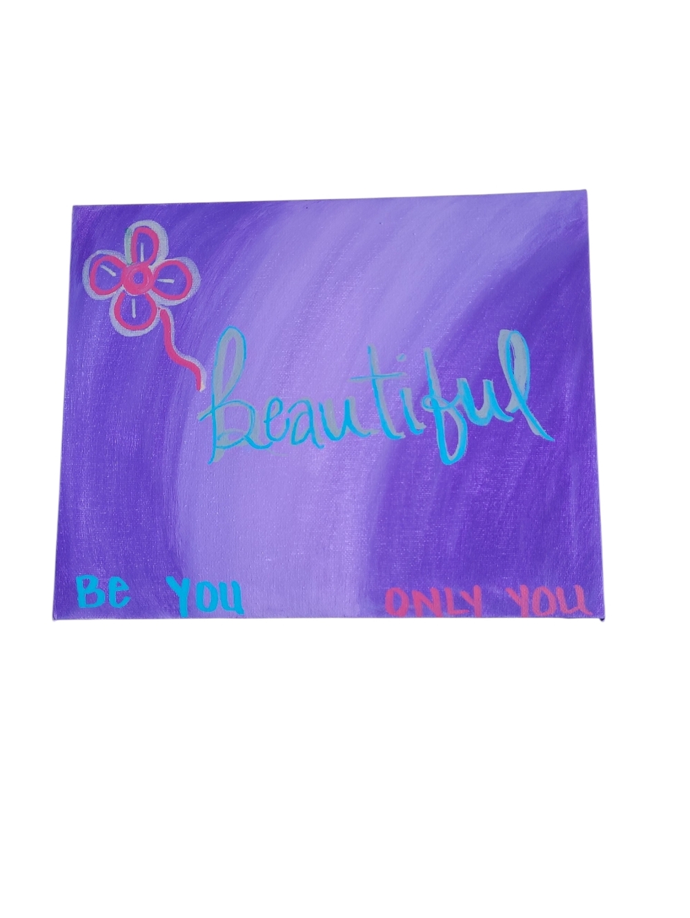 Hand Painted "Beautiful" Canvas Art